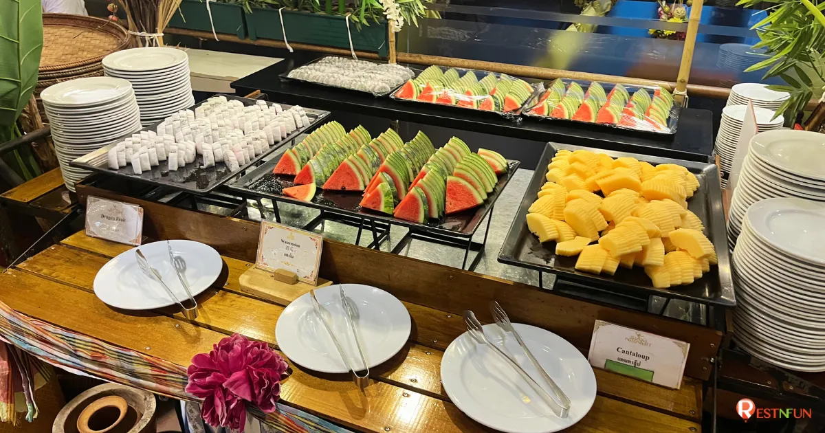 Fresh fruits served at Siam Niramit Phuket